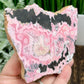 Peruvian Rhodonite Slice with Stand Healing Crystal Specimen Slab 442g