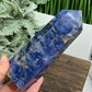 Sodalite with Pyrite Poets Stone Blue Tower Healing Crystal Generator 518g 145mm