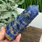 Sodalite with Pyrite Poets Stone Blue Tower Healing Crystal Generator 518g 145mm