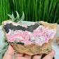 Peruvian Rhodonite Slice with Stand Healing Crystal Specimen Slab 442g