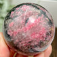 Rhodonite in Quartz Sphere Peru Healing Crystal Ball 326g 59mm