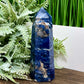 Sodalite with Pyrite Poets Stone Blue Tower Healing Crystal Generator 376g 139mm