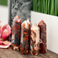 Red Moss Agate Points Rare Healing Crystal Generators