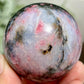 Rhodonite in Quartz Sphere Peru Healing Crystal Ball 250g 53mm