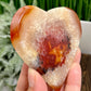 Carnelian Quartz Heart with Stand Healing Crystal Carving 118g