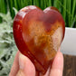 Carnelian Quartz Heart with Stand Healing Crystal Carving 122g