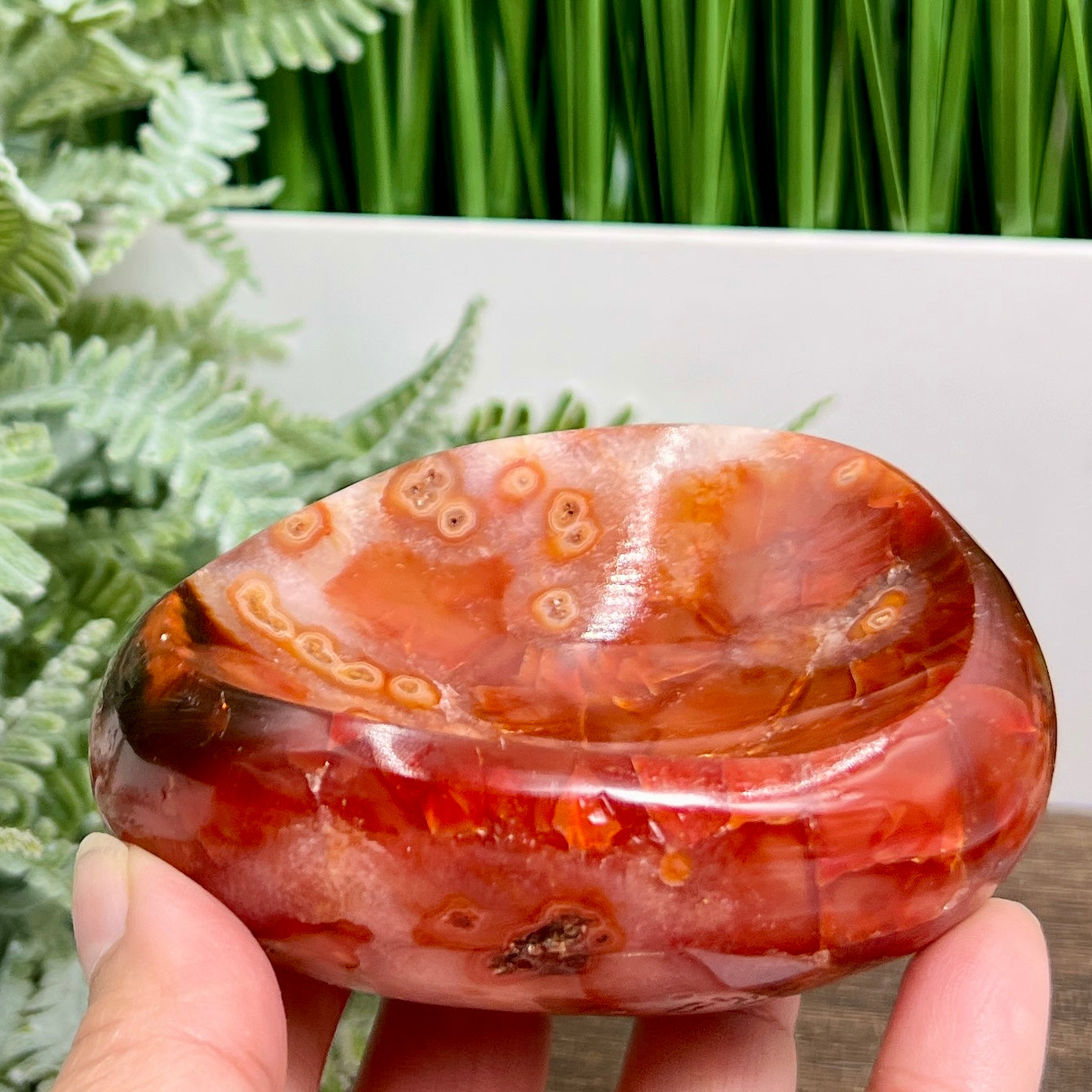 Carnelian Bowl Healing Crystal Carving 390g