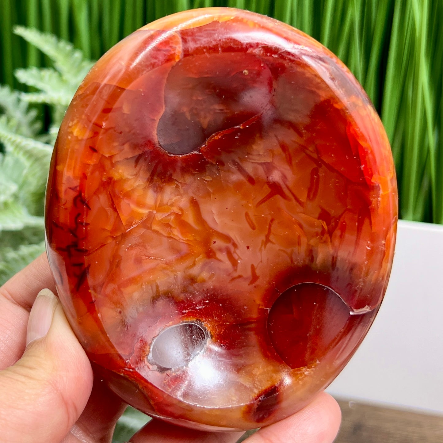 Carnelian Bowl Healing Crystal Carving 424g