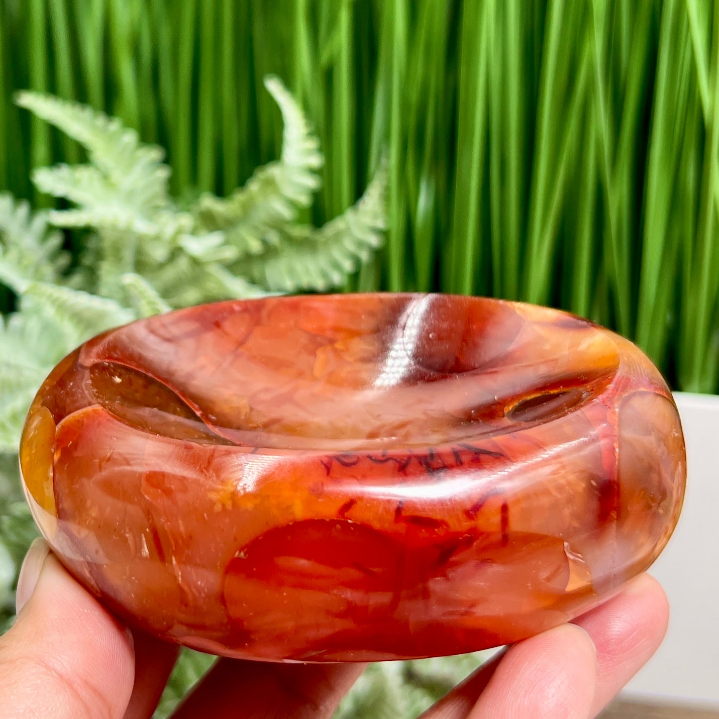 Carnelian Bowl Healing Crystal Carving 424g