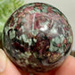 Eudialyte Garnet Feldspar Niter Rare Sphere UV Reactive Crystal Ball 146g 47mm