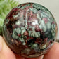 Eudialyte Garnet Feldspar Niter Rare Sphere UV Reactive Crystal Ball 146g 47mm