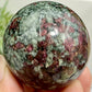 Eudialyte Garnet Feldspar Niter Rare Sphere UV Reactive Crystal Ball 146g 47mm