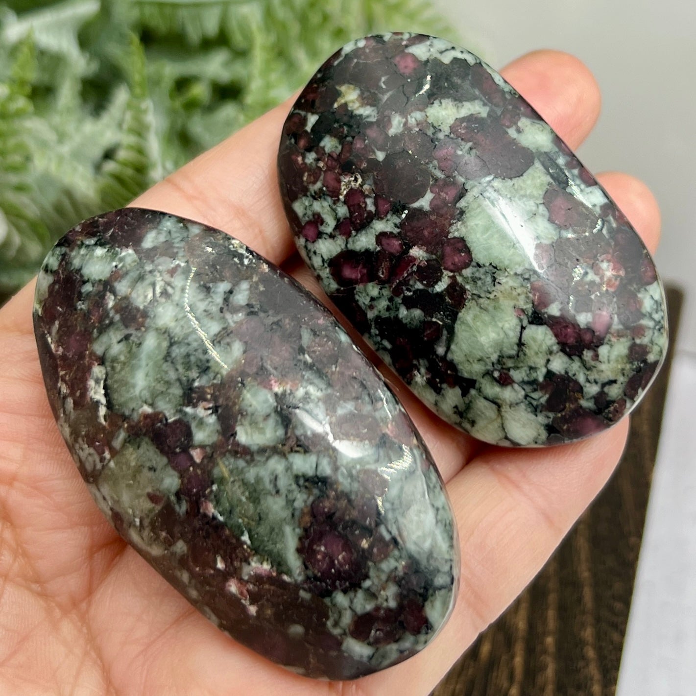 Eudialyte Garnet Feldspar Niter Rare Sphere UV Reactive Palm Stones Meditation Crystals