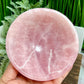 Rose Quartz Pink Round Bowl Healing Crystal Carving 722g