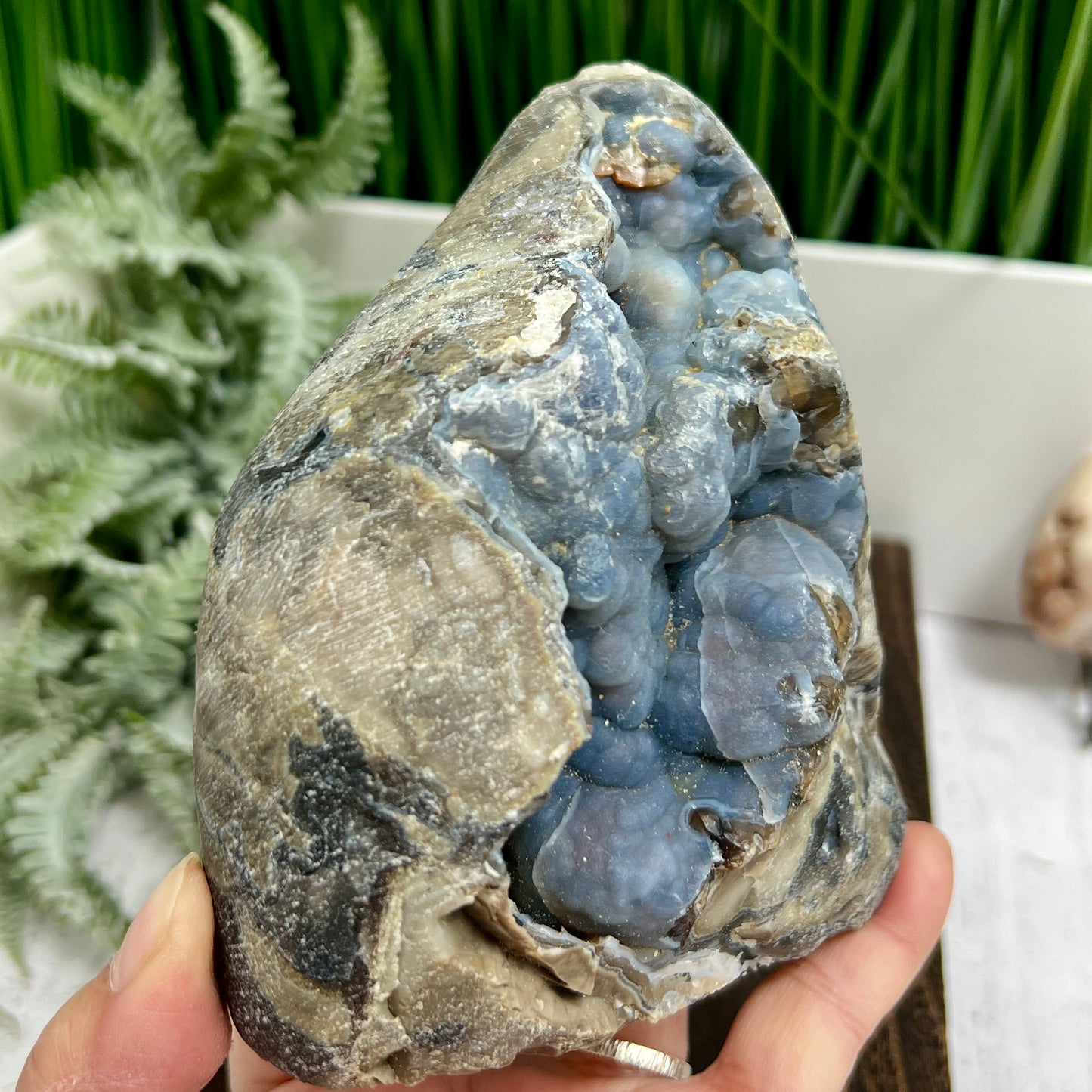 Volcanic Agate Natural Raw Specimen UV Reactive Healing Free Form Crystal 1030g