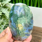 Moss Agate Oblong Bowl Healing Crystal Carving 252g