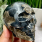 Volcanic Agate Skull UV Reactive Healing Crystal Carving 580g