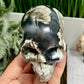 Volcanic Agate Skull UV Reactive Healing Crystal Carving 588g