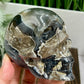 Volcanic Agate Skull UV Reactive Healing Crystal Carving 542g