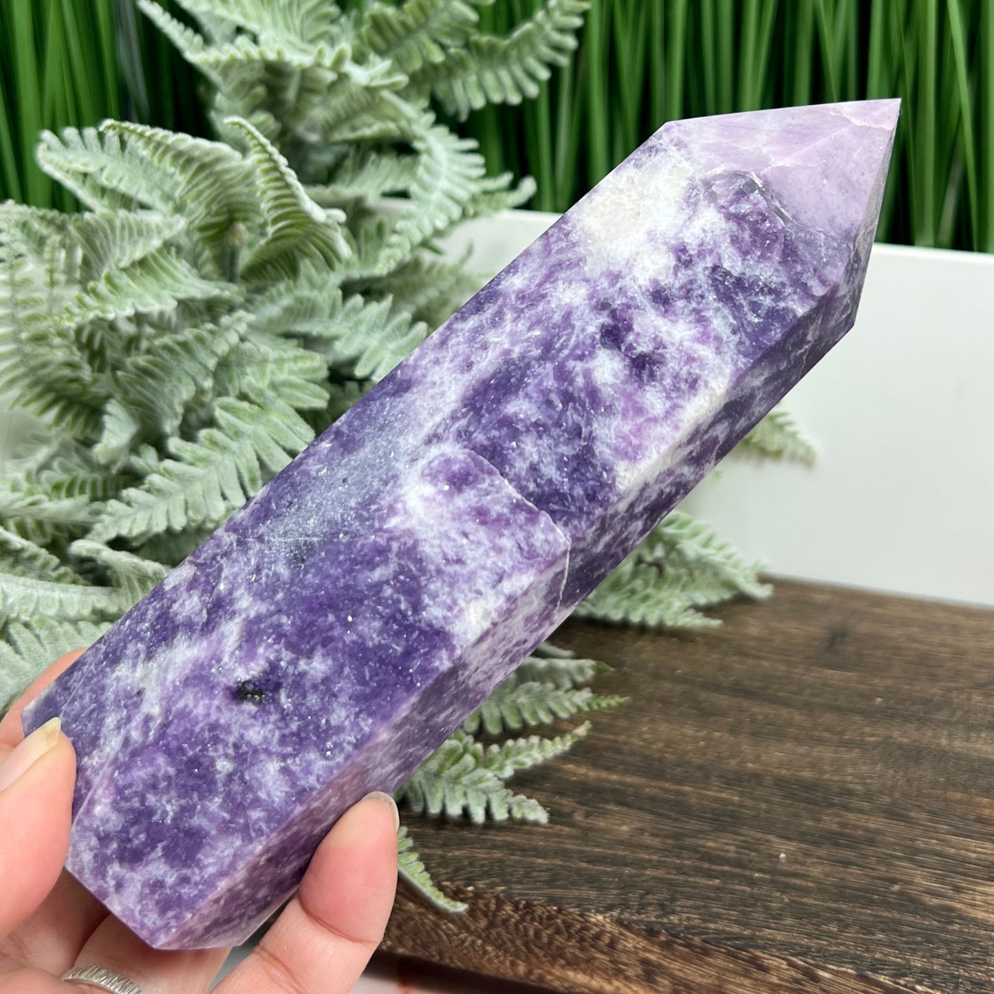 Lepidolite Purple Mica Tower Healing Crystal Generator 662g 175mm