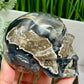 Volcanic Agate Skull UV Reactive Healing Crystal Carving 542g