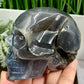 Volcanic Agate Skull UV Reactive Healing Crystal Carving 570g