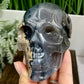 Volcanic Agate Skull UV Reactive Healing Crystal Carving 570g