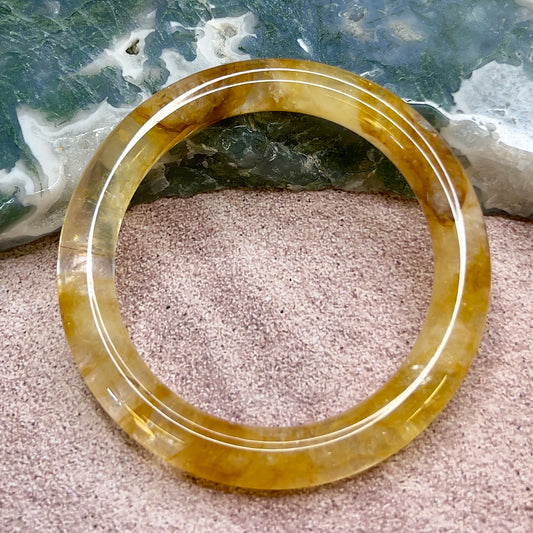 Golden Healer Quartz Bangle Jewellery Wearable Crystal Gemstone