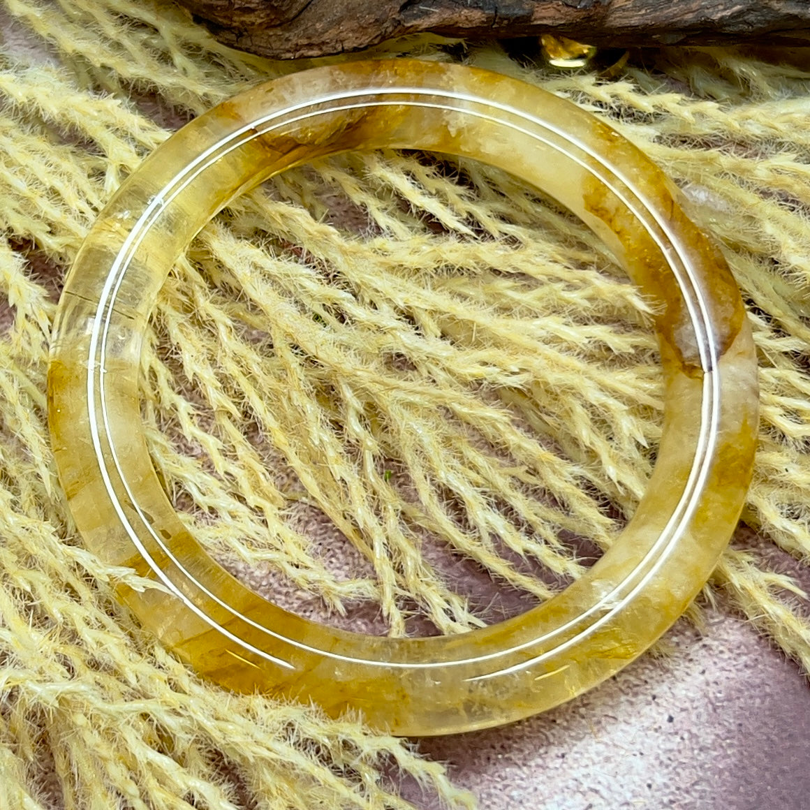 Golden Healer Quartz Bangle Jewellery Wearable Crystal Gemstone