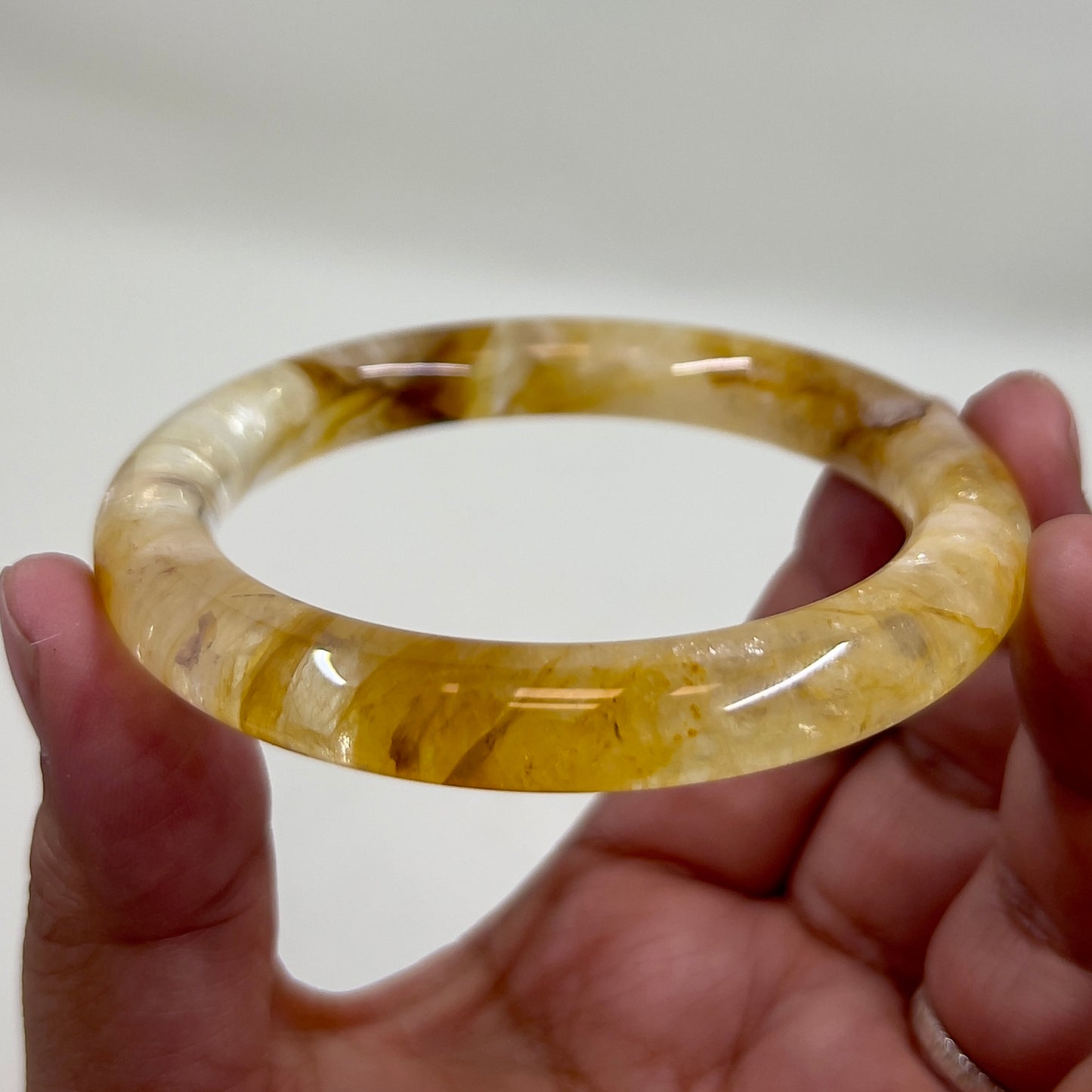 Golden Healer Quartz Bangle Jewellery Wearable Crystal Gemstone