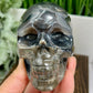 Volcanic Agate Skull UV Reactive Healing Crystal Carving 524g