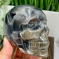 Volcanic Agate Skull UV Reactive Healing Crystal Carving 524g