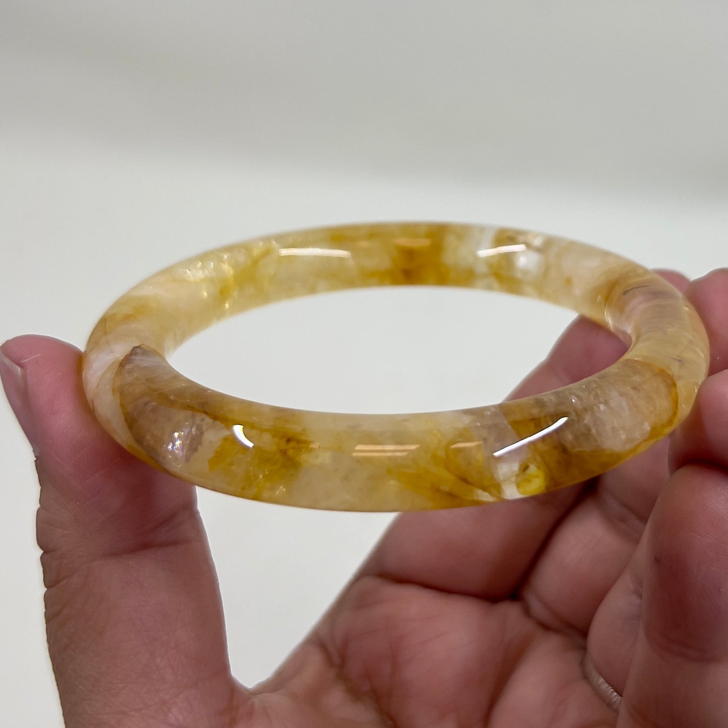 Golden Healer Quartz Bangle Jewellery Wearable Crystal Gemstone