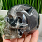 Volcanic Agate Skull UV Reactive Healing Crystal Carving 524g