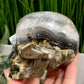 Volcanic Agate Quartz Skull UV Reactive Healing Crystal Carving 500g