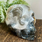 Volcanic Agate Quartz Skull UV Reactive Healing Crystal Carving 500g