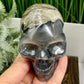 Volcanic Agate Skull UV Reactive Healing Crystal Carving 420g