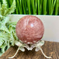 Red Strawberry Quartz Sphere Healing Crystal Ball 480g 70mm