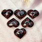 Garnet in Arfvedsonite Hearts Crystal Carvings Australian Seller