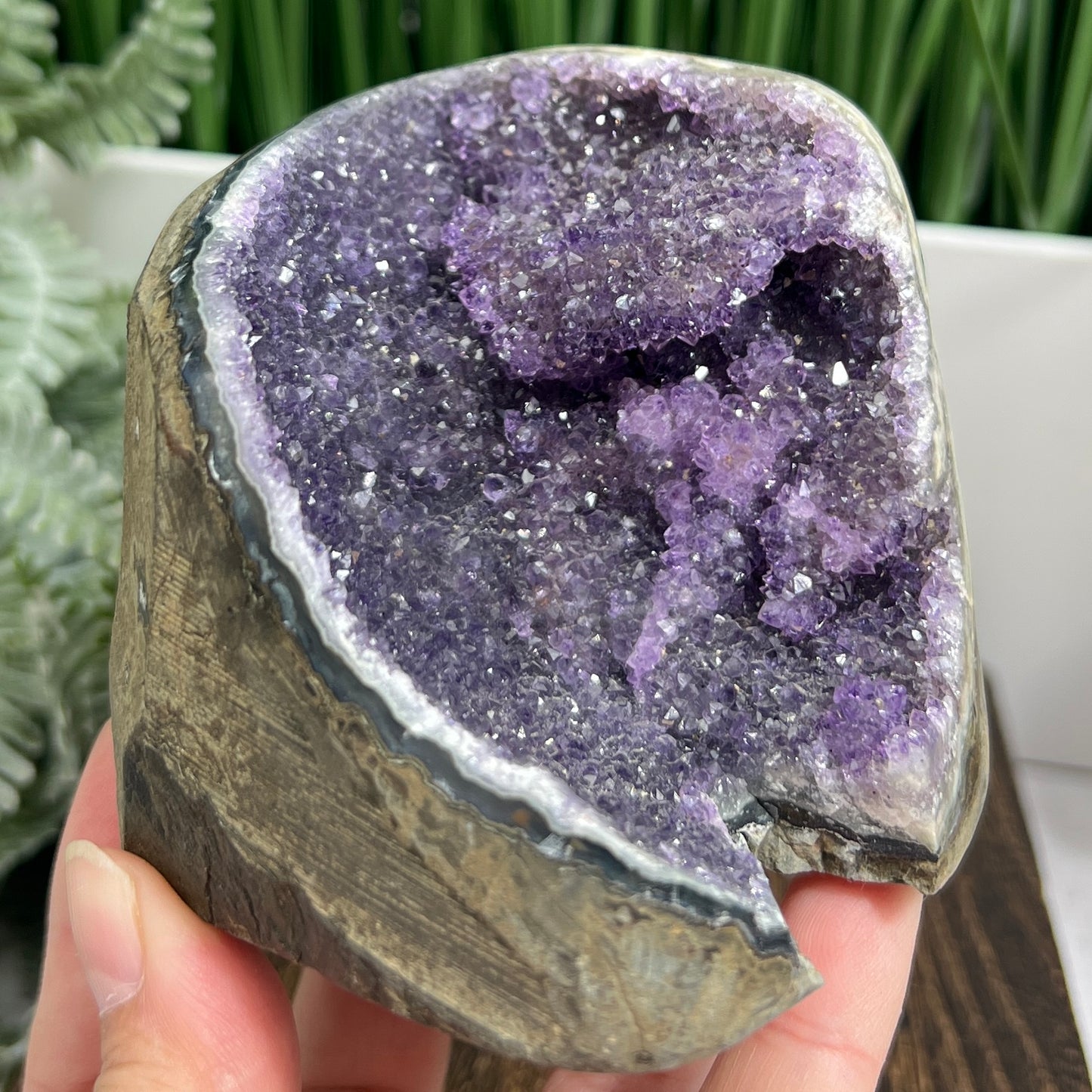 Amethyst Geode Cluster Cave Healing Natural Crystal 544g