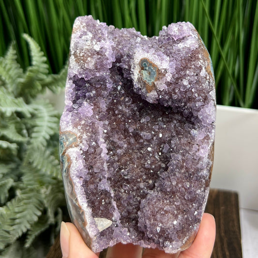 Amethyst with Calcite Geode Cluster Cave Healing Natural Crystal 528g