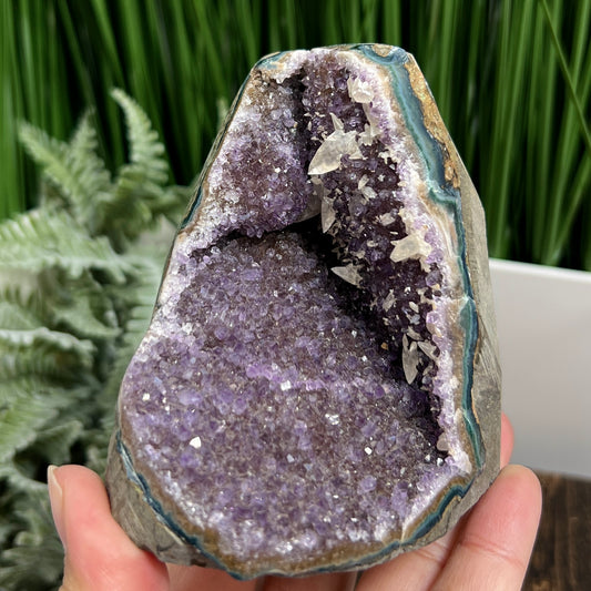 Amethyst with Calcite Geode Cluster Cave Healing Natural Crystal 590g