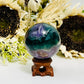 Fluorite Purple Green Sphere Healing Crystal Ball 255g 53mm