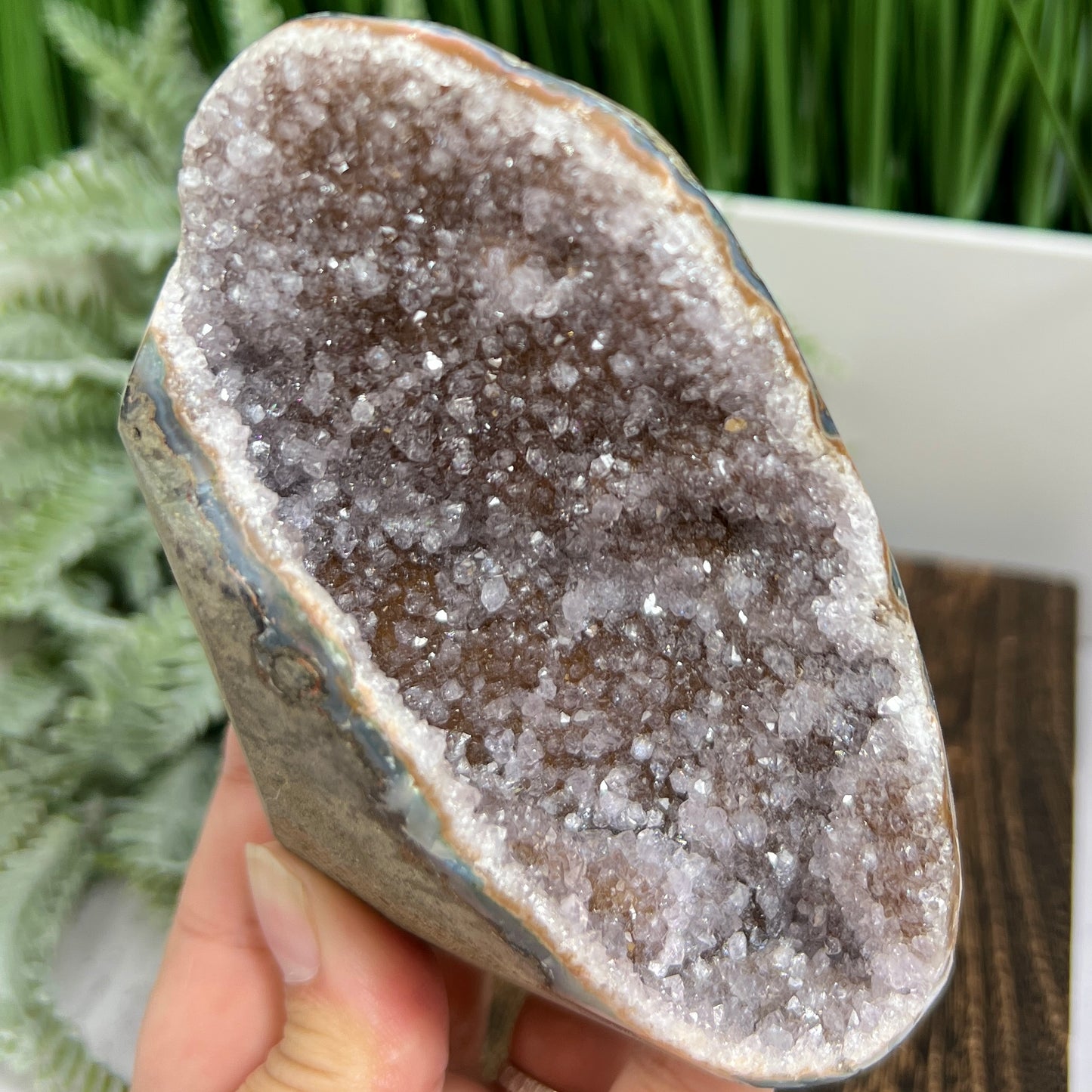 Amethyst Geode Cluster Cave Healing Natural Crystal 410g