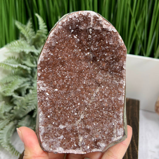 Chocolate Amethyst Geode Cluster Cave Healing Natural Crystal 718g