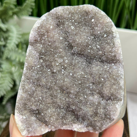 Grey Amethyst Geode Cluster Cave Healing Natural Crystal 570g