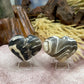 Zebra Phantom Calcite Hearts Crystal Carvings Australian Seller