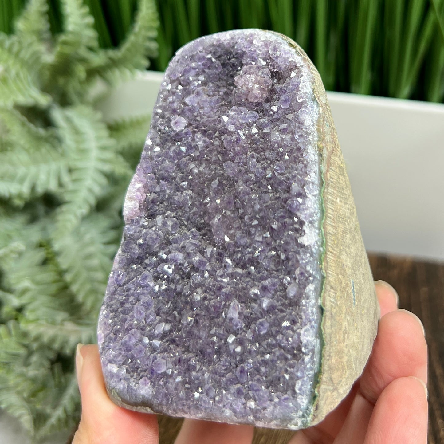 Amethyst Geode Cluster Healing Natural Crystal 402g