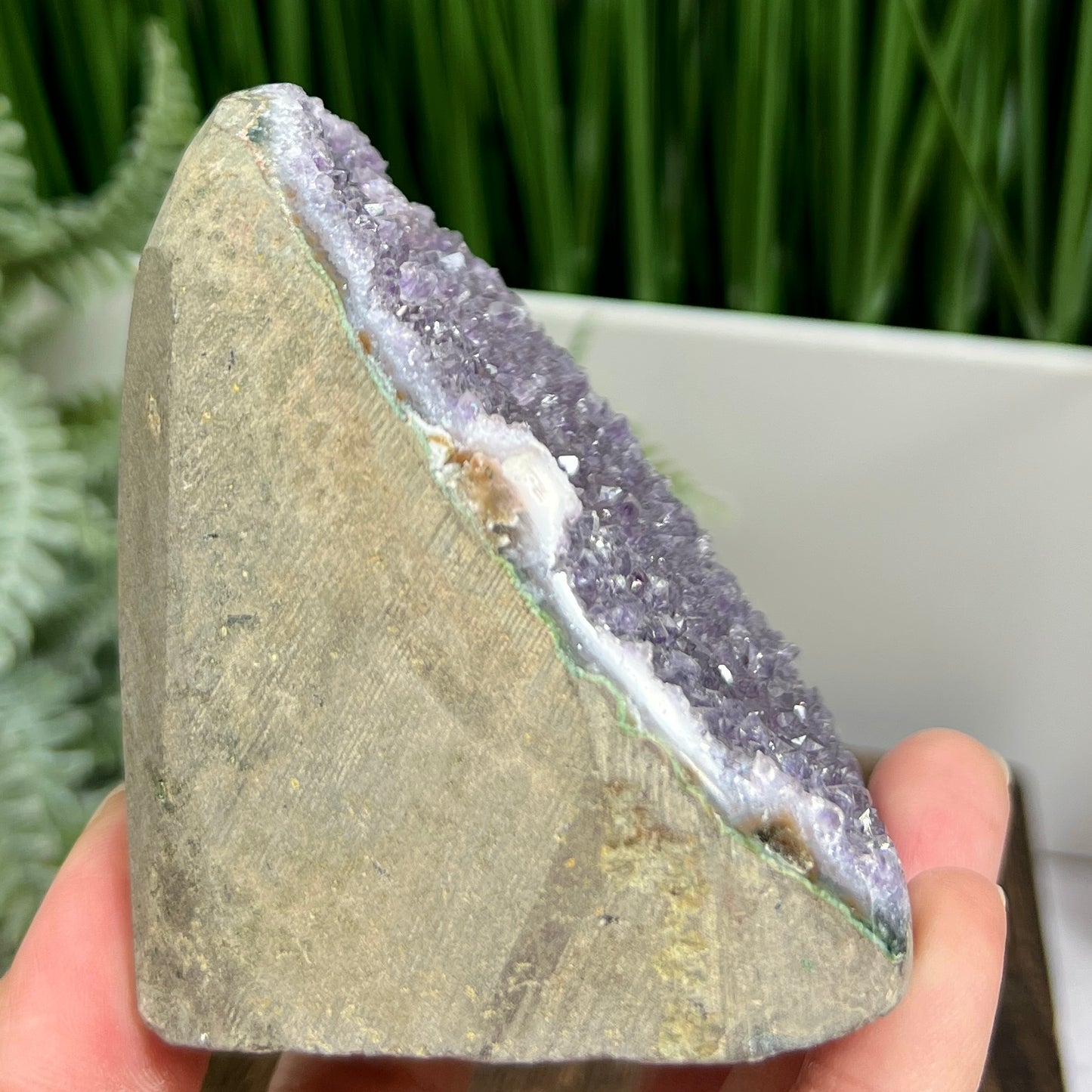 Amethyst Geode Cluster Healing Natural Crystal 402g