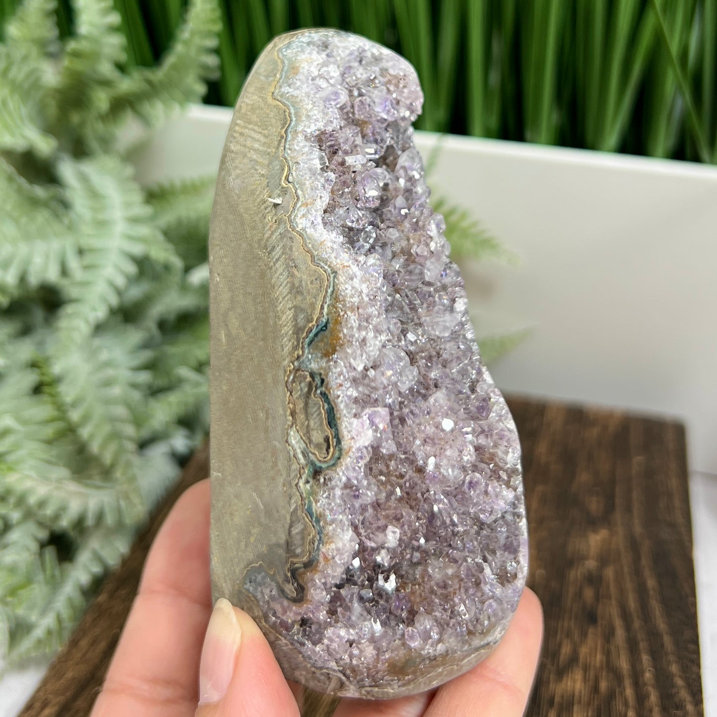 Amethyst Geode Cluster Healing Natural Crystal 418g